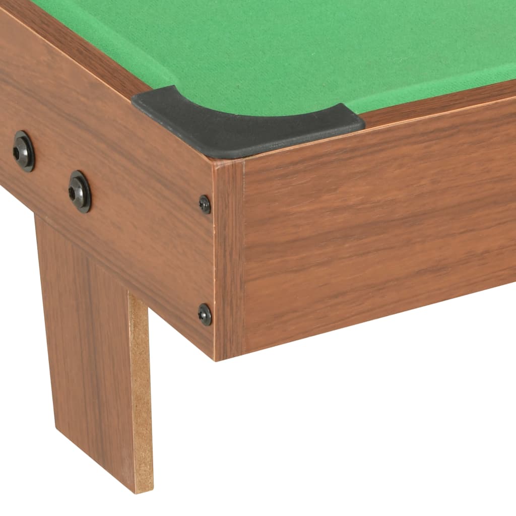 Minipooltafel 3 Feet 92x52x19 cm bruin en groen - AllerleiShop