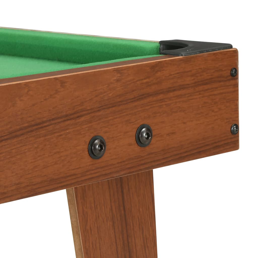 Minipooltafel 3 Feet 92x52x19 cm bruin en groen - AllerleiShop