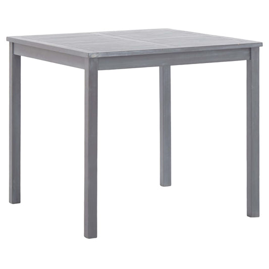 Tuintafel 80x80x74 cm massief acaciahout grijs - AllerleiShop