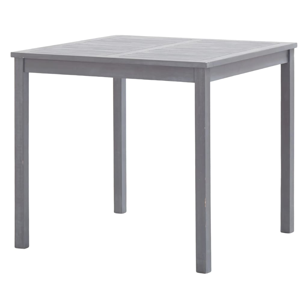 Tuintafel 80x80x74 cm massief acaciahout grijs - AllerleiShop