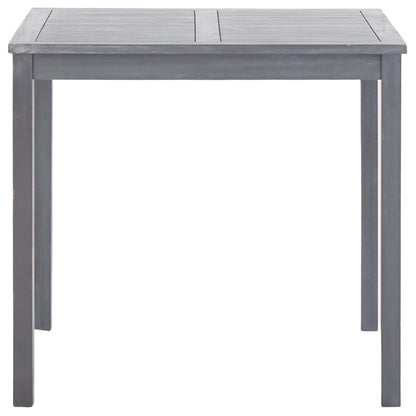 Tuintafel 80x80x74 cm massief acaciahout grijs - AllerleiShop