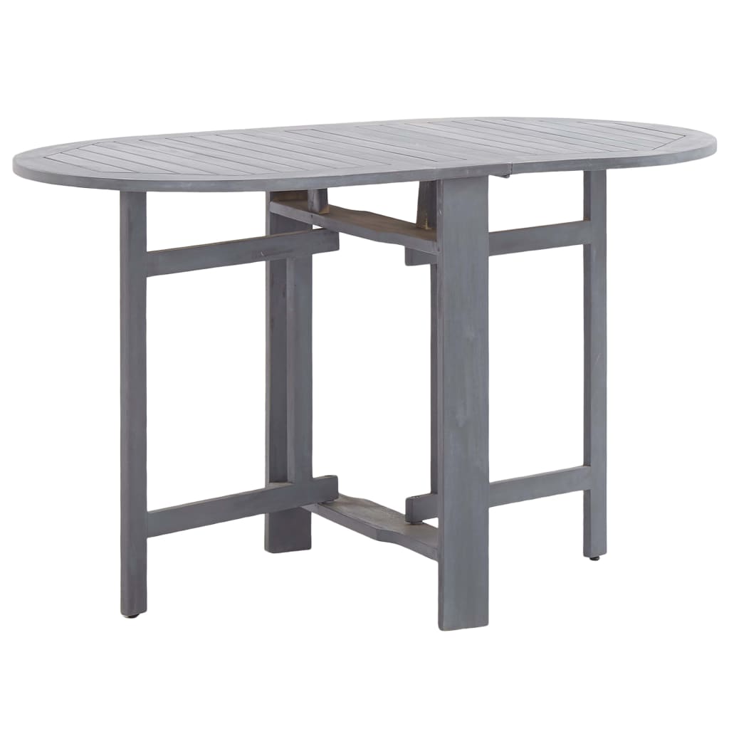 Tuintafel 120x70x74 cm massief acaciahout grijs - AllerleiShop