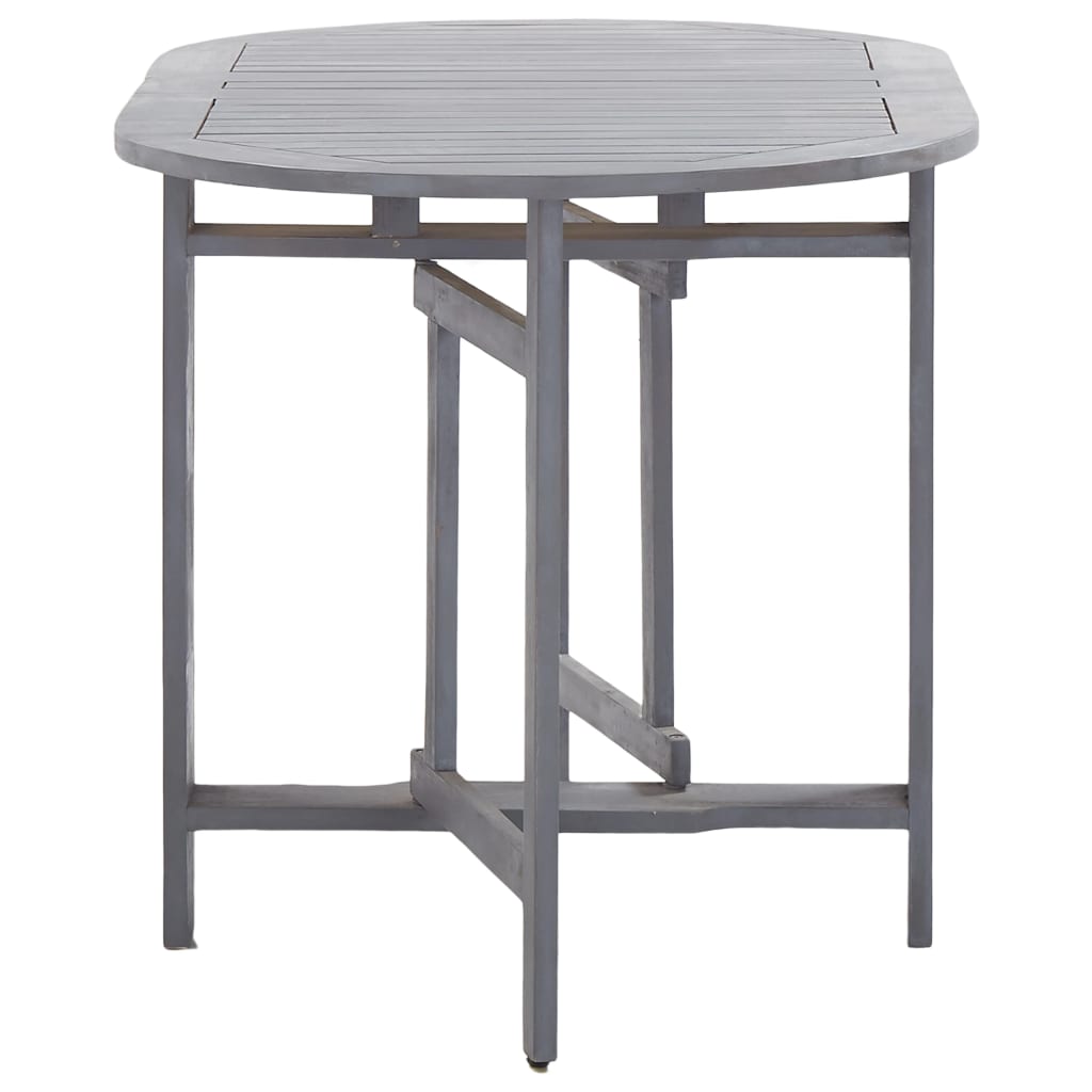 Tuintafel 120x70x74 cm massief acaciahout grijs - AllerleiShop