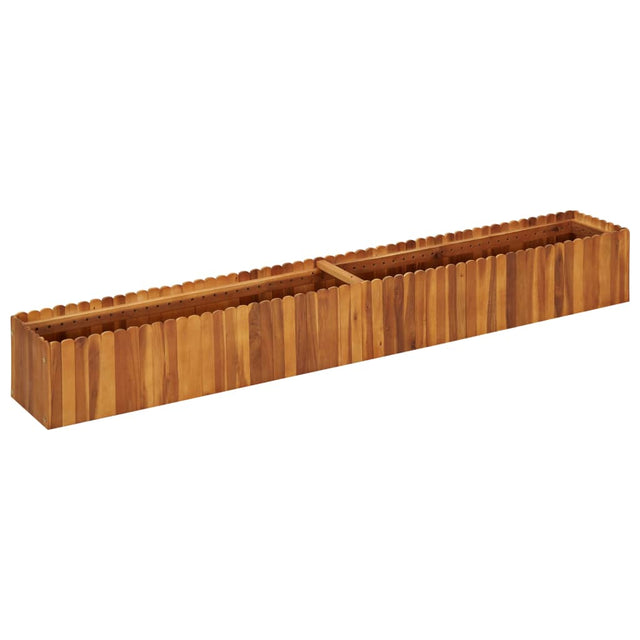 Plantenbak verhoogd 200x30x25 cm massief acaciahout - AllerleiShop