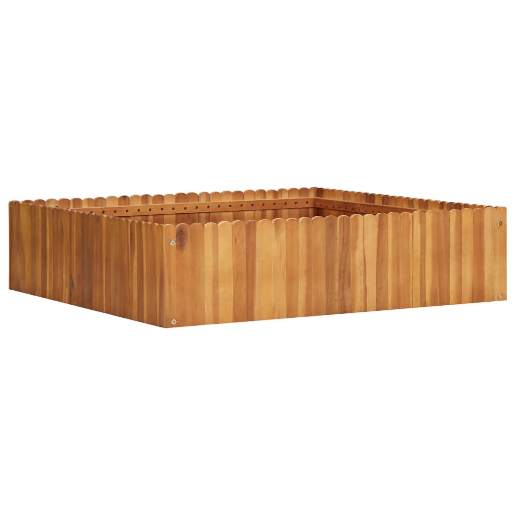 Plantenbak verhoogd 100x100x25 cm massief acaciahout - AllerleiShop