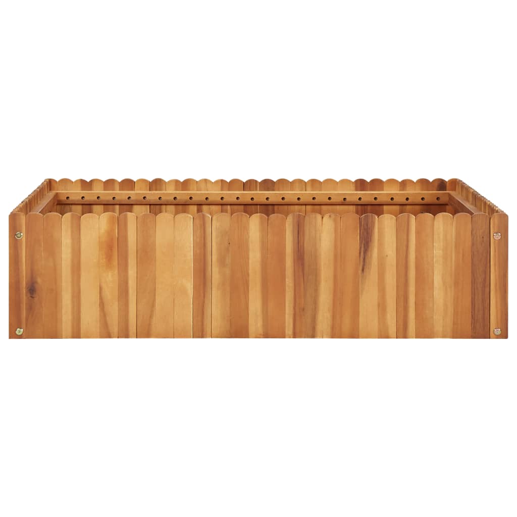 Plantenbak verhoogd 100x100x25 cm massief acaciahout - AllerleiShop