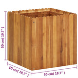 Plantenbak verhoogd 50x50x50 cm massief acaciahout - AllerleiShop