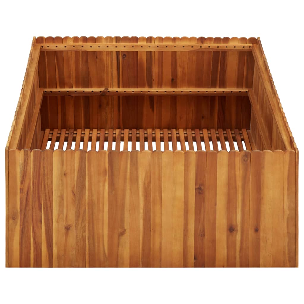 Plantenbak verhoogd 100x100x50 cm massief acaciahout - AllerleiShop