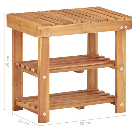 Schoenenrek 50x32x45 cm massief acaciahout - AllerleiShop