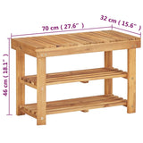 Schoenenrek 70x32x46 cm massief acaciahout - AllerleiShop