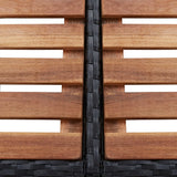 Spa-ombouw vierkant 268x268x55 cm poly rattan zwart