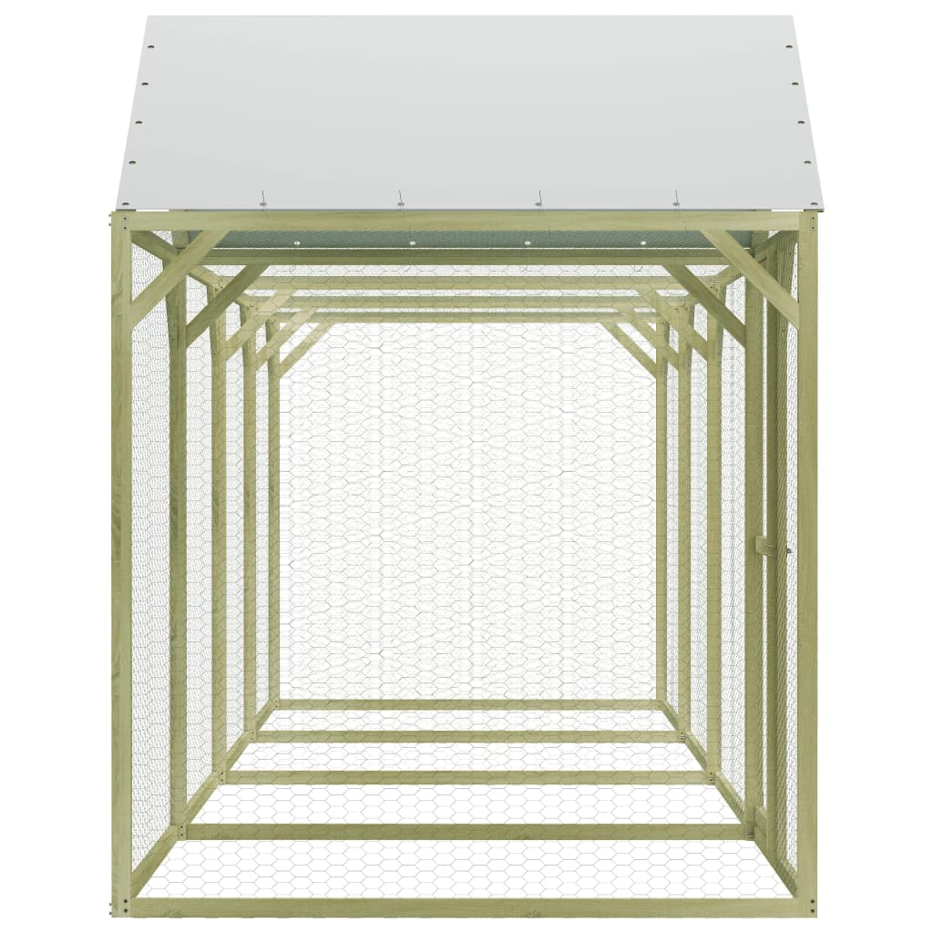 Kippenhok 6x1,5x2 m geïmpregneerd grenenhout