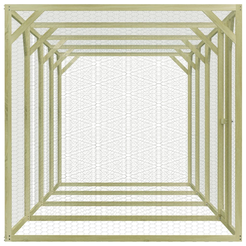 Kippenhok 1,5x6x1,5 m geïmpregneerd grenenhout