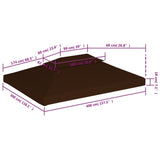 Prieeldak 2-laags 310 g/m² 4x3 m bruin - AllerleiShop