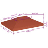 Prieeldak 2-laags 310 g/m² 4x3 m terracottakleurig - AllerleiShop
