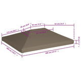 Prieeldak 310 g/m² 3x4 m taupe - AllerleiShop