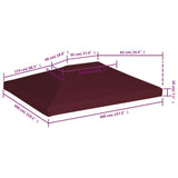 Prieeldak 310 g/m² 3x4 m bordeaux - AllerleiShop