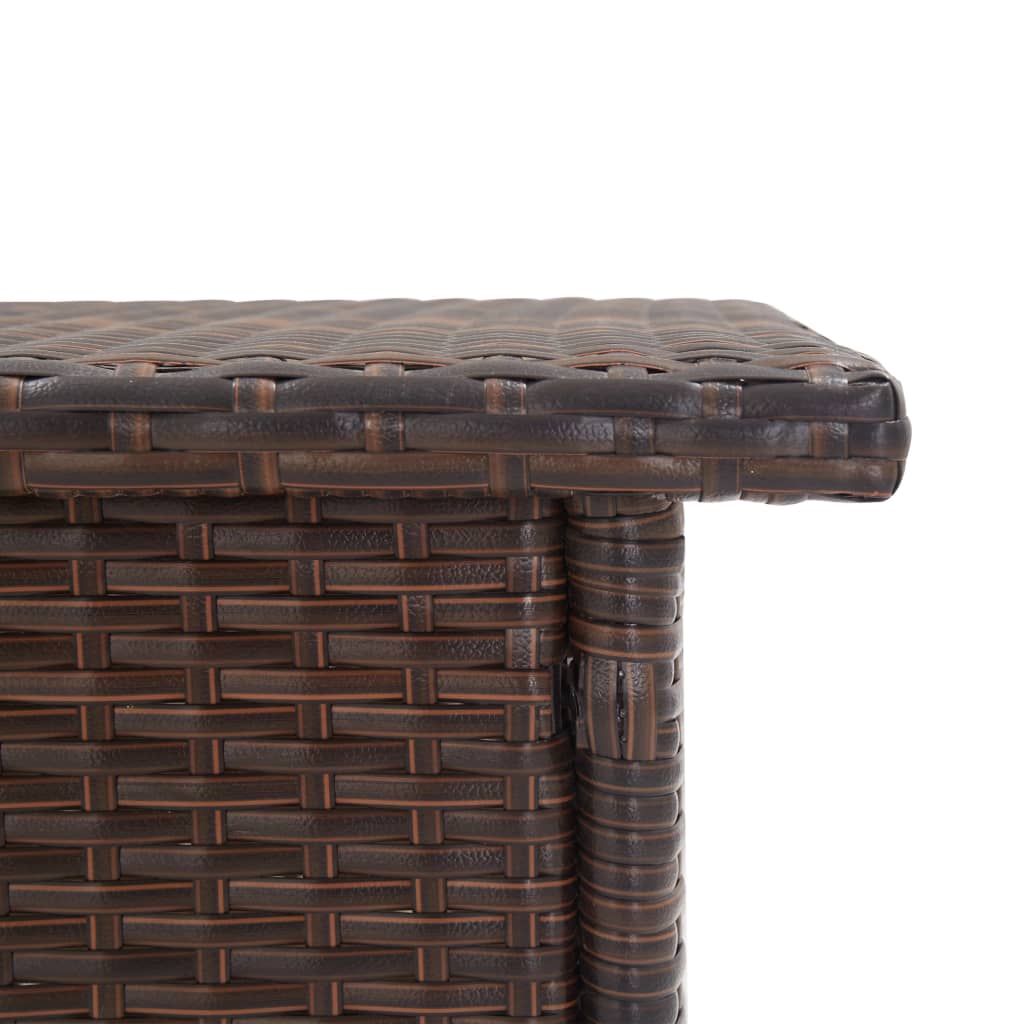 Theetafel 50x50x47 cm poly rattan bruin - AllerleiShop