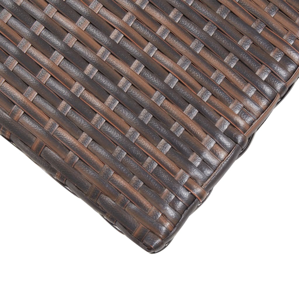 Theetafel 50x50x47 cm poly rattan bruin - AllerleiShop