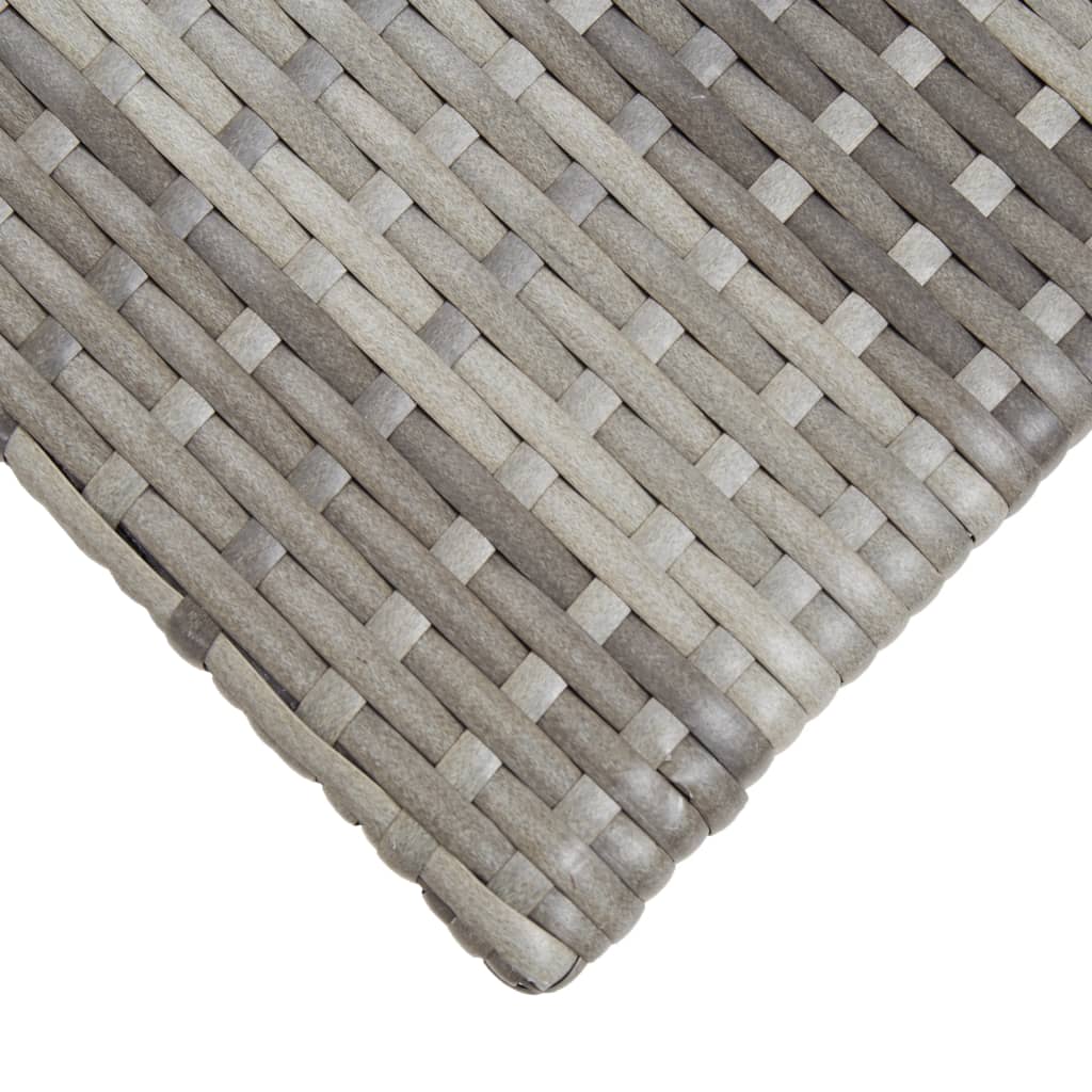 Theetafel 50x50x47 cm poly rattan grijs - AllerleiShop