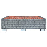 Spatrap 92x45x25 cm poly rattan grijs