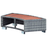 Spatrap 92x45x25 cm poly rattan grijs
