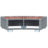 Spatrap 92x45x25 cm poly rattan grijs