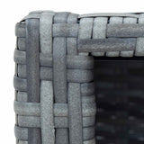 Spatrap 92x45x25 cm poly rattan grijs