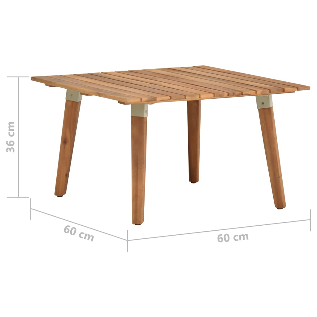 Tuintafel 60x60x36 cm massief acaciahout - AllerleiShop