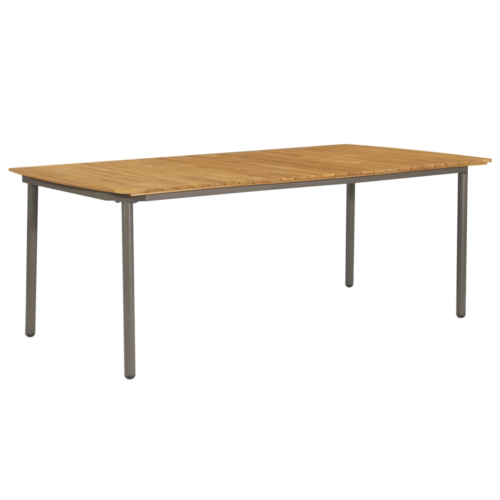 Tuintafel 200x100x72 cm massief acaciahout en staal - AllerleiShop