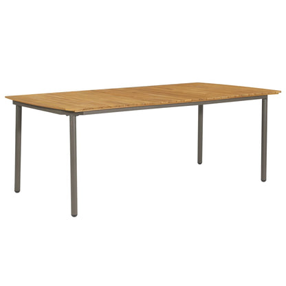 Tuintafel 200x100x72 cm massief acaciahout en staal - AllerleiShop