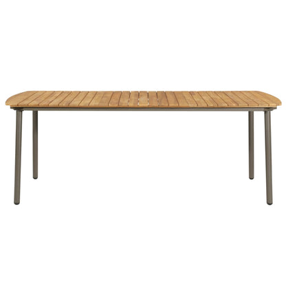 Tuintafel 200x100x72 cm massief acaciahout en staal - AllerleiShop