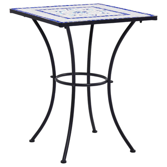 Bistrotafel mozaïek 60 cm keramiek blauw en wit - AllerleiShop