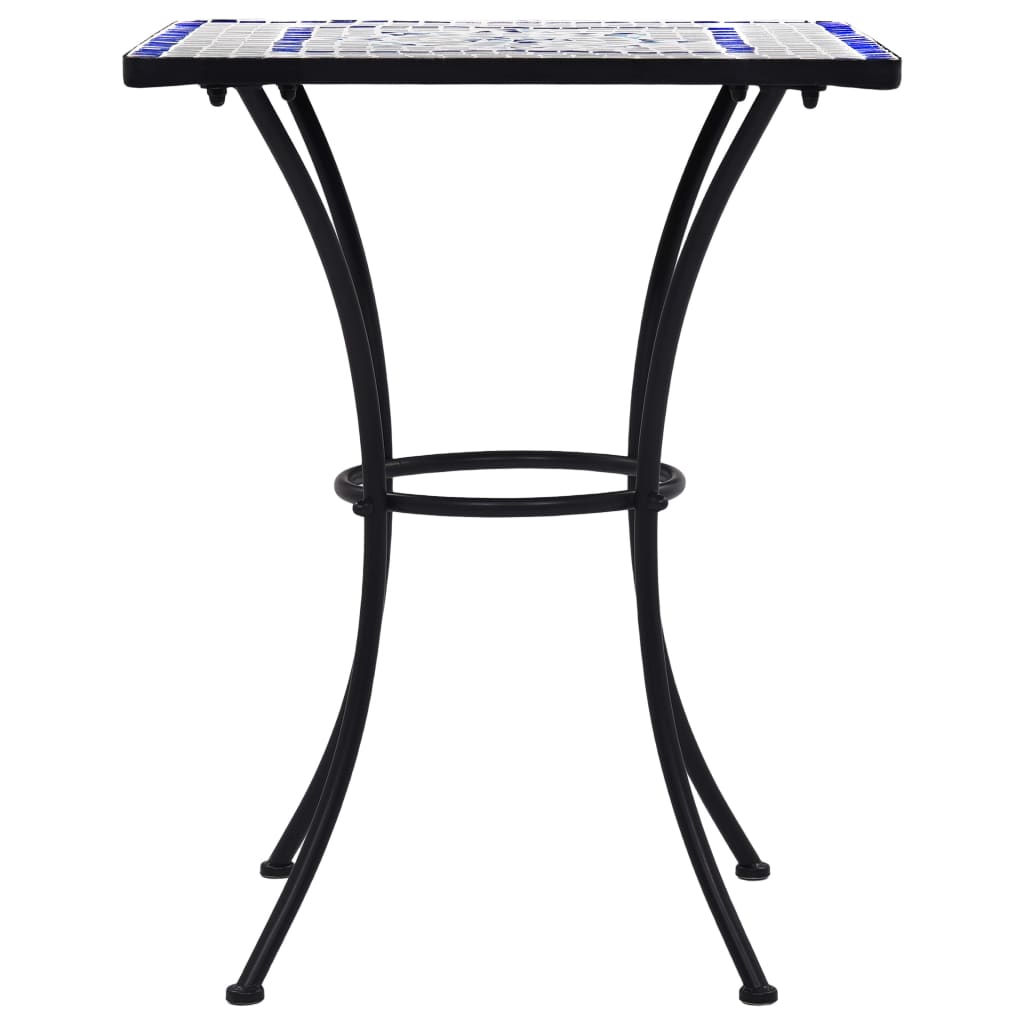 Bistrotafel mozaïek 60 cm keramiek blauw en wit - AllerleiShop