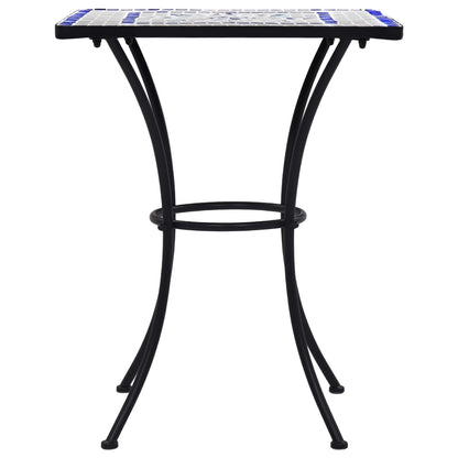 Bistrotafel mozaïek 60 cm keramiek blauw en wit - AllerleiShop