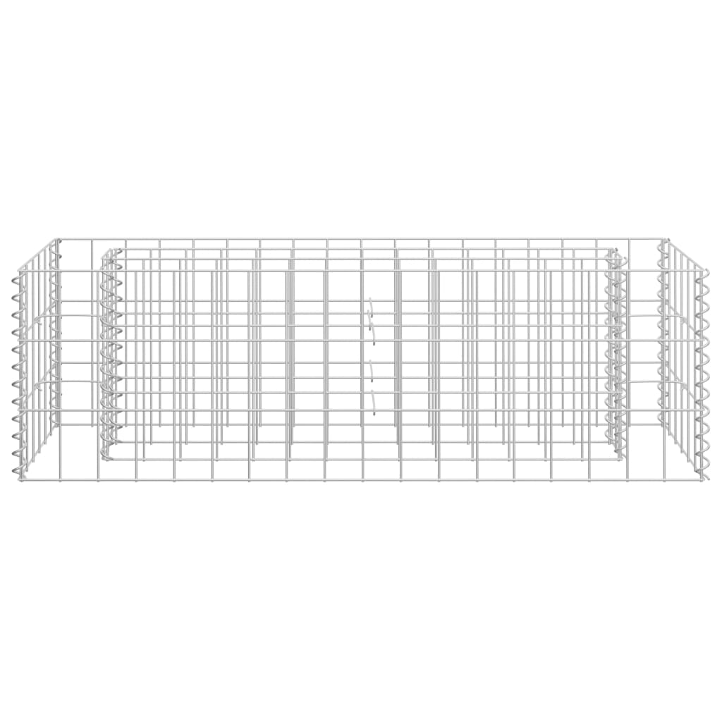 Gabion plantenbak verhoogd 90x30x30 cm gegalvaniseerd staal