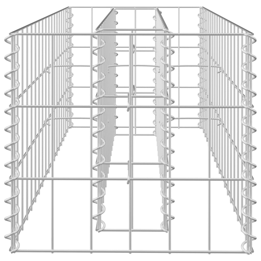 Gabion plantenbak verhoogd 90x30x30 cm gegalvaniseerd staal