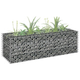 Gabion plantenbak verhoogd 90x30x30 cm gegalvaniseerd staal