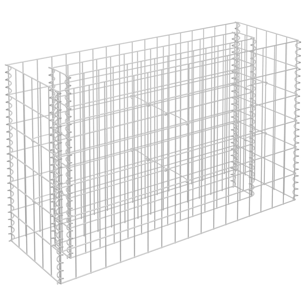 Gabion plantenbak verhoogd 90x30x60 cm gegalvaniseerd staal