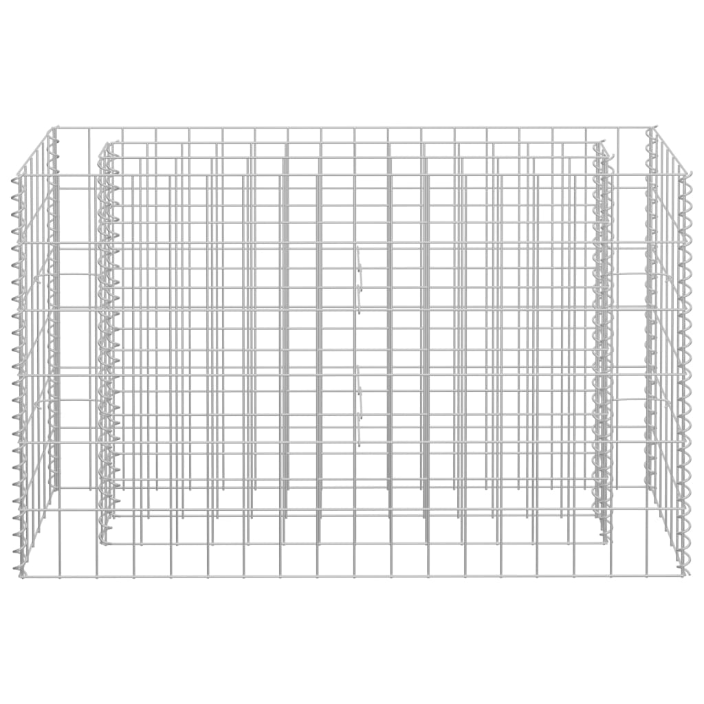 Gabion plantenbak verhoogd 90x30x60 cm gegalvaniseerd staal