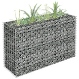 Gabion plantenbak verhoogd 90x30x60 cm gegalvaniseerd staal