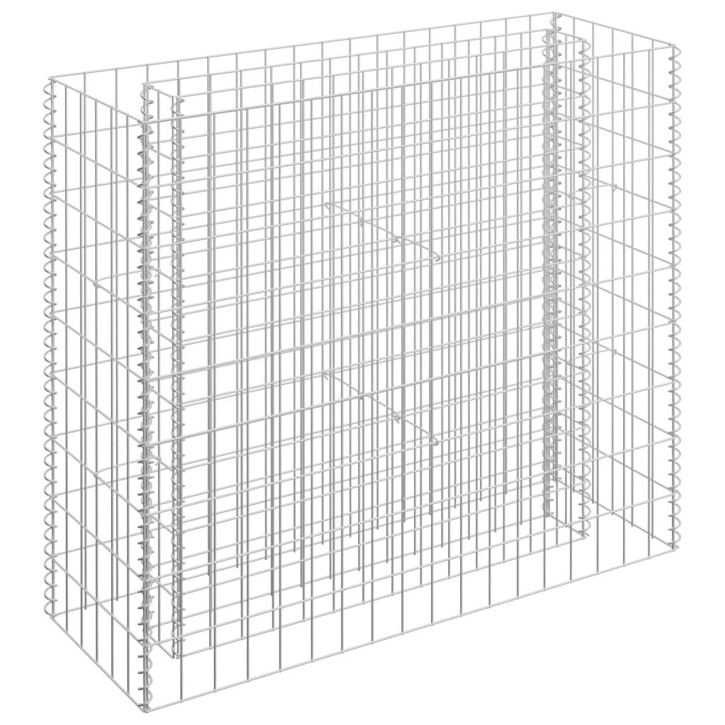 Gabion plantenbak verhoogd 90x30x90 cm gegalvaniseerd staal