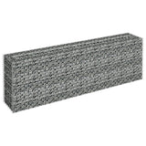 Gabion plantenbak verhoogd 180x30x60 cm gegalvaniseerd staal