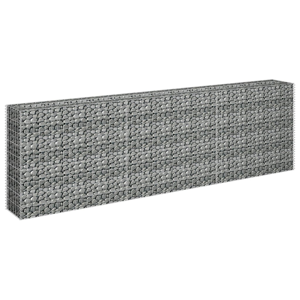 Gabion plantenbak verhoogd 270x30x90 cm gegalvaniseerd staal