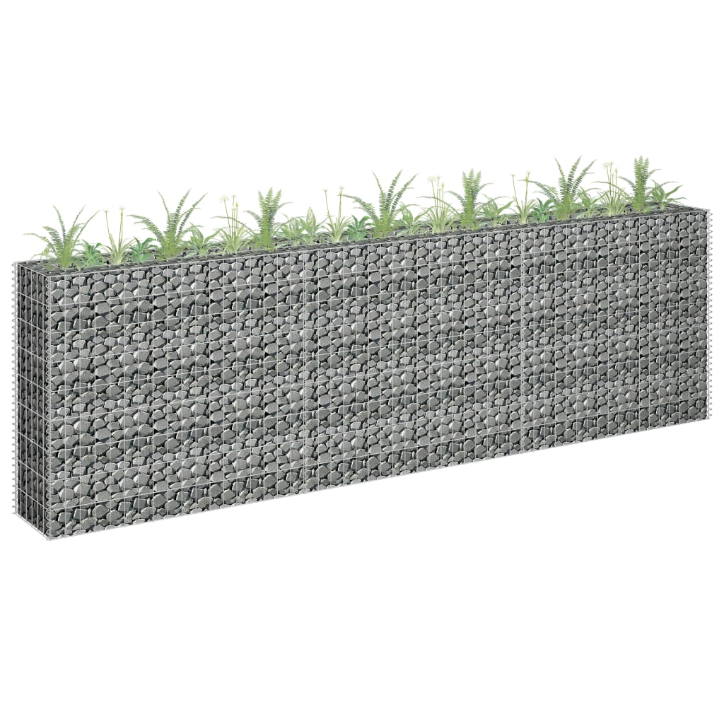 Gabion plantenbak verhoogd 270x30x90 cm gegalvaniseerd staal