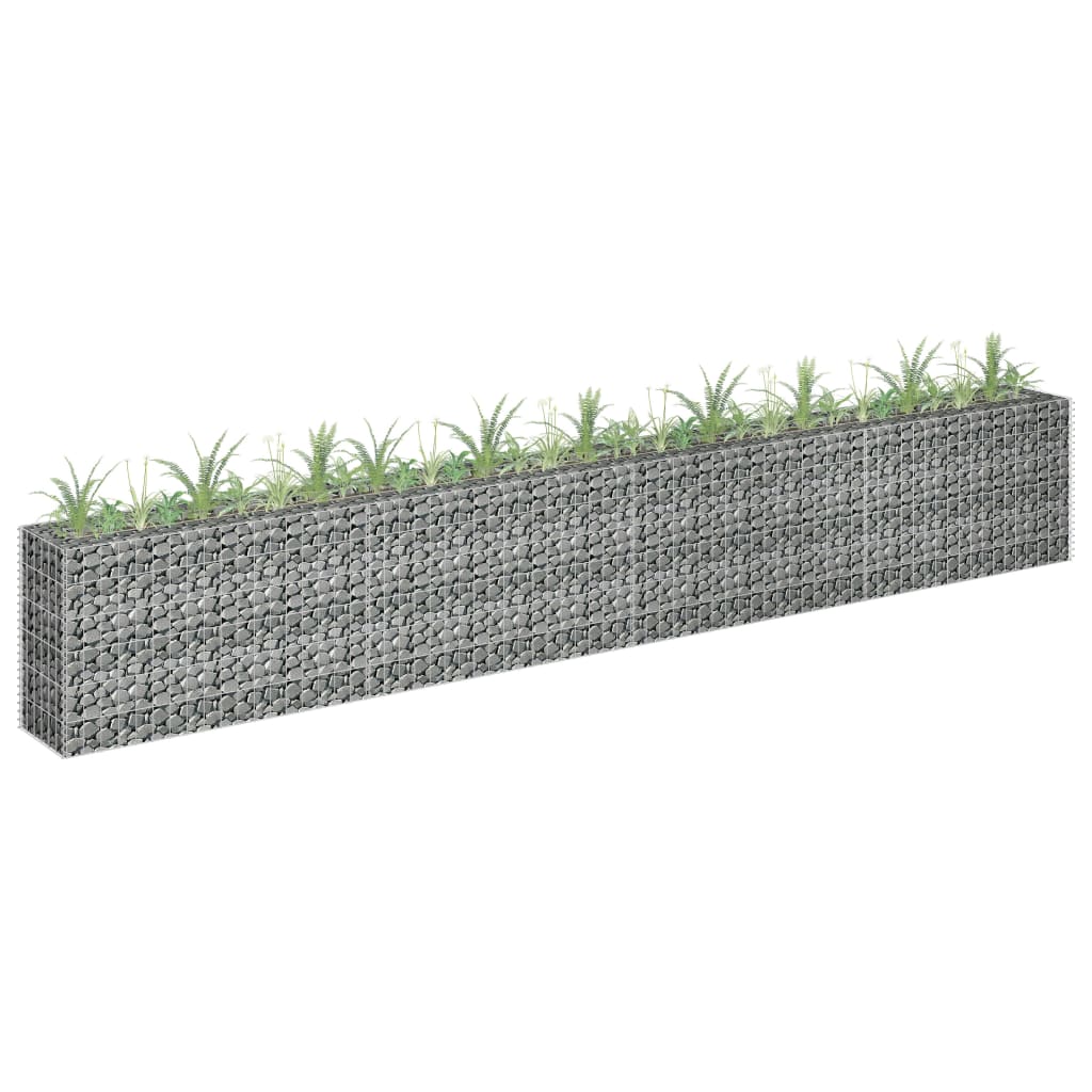 Gabion plantenbak verhoogd 360x30x60 cm gegalvaniseerd staal