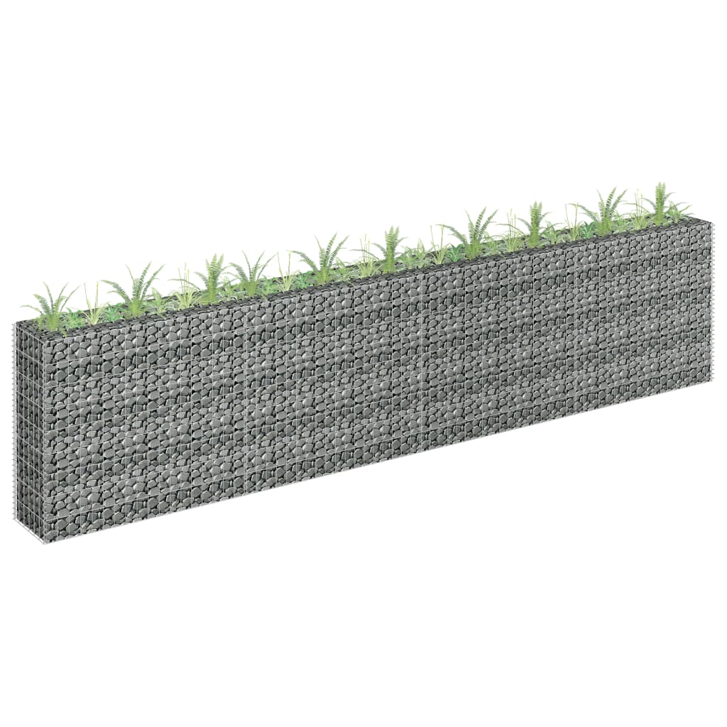 Gabion plantenbak verhoogd 360x30x90 cm gegalvaniseerd staal