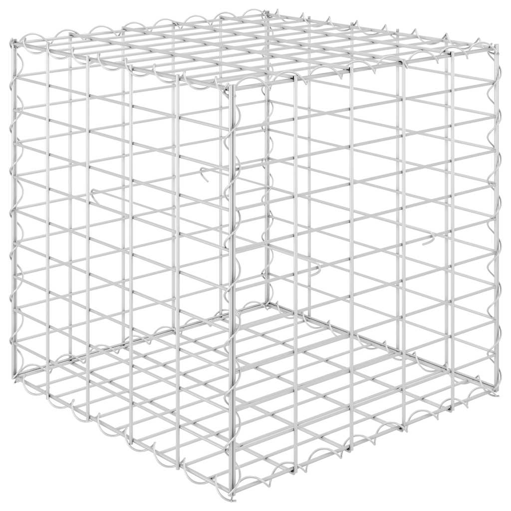 Gabion plantenbak verhoogd kubus 50x50x50 cm staaldraad