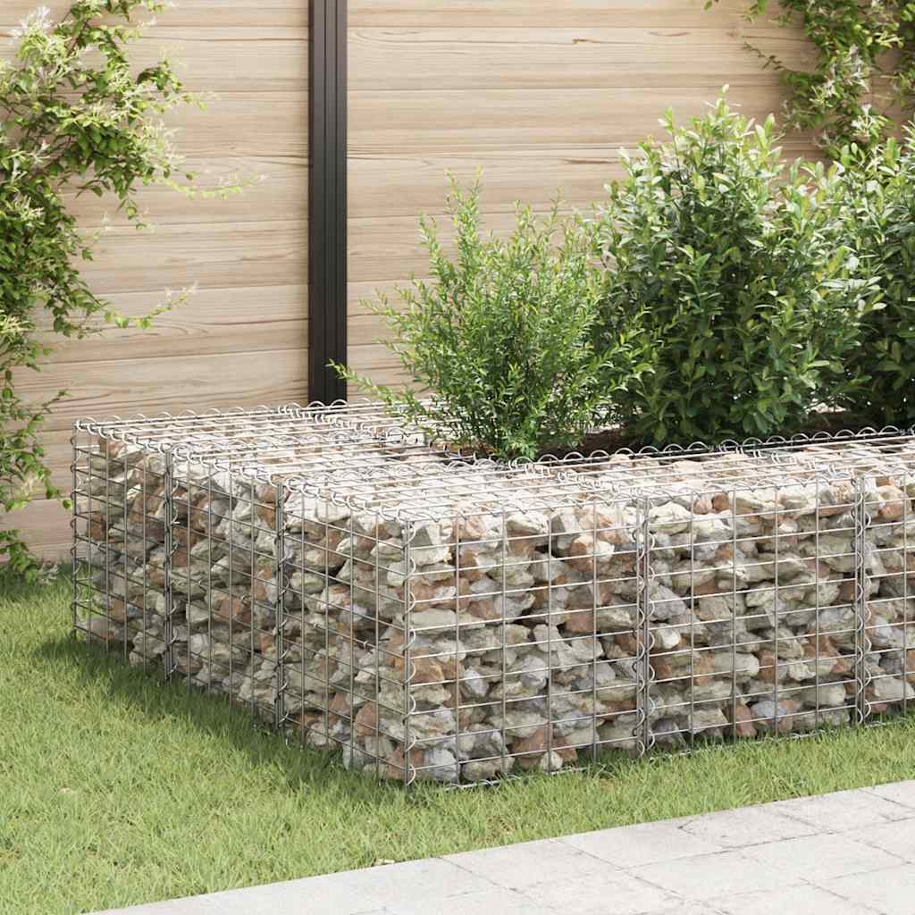 Gabion plantenbak verhoogd kubus 50x50x50 cm staaldraad