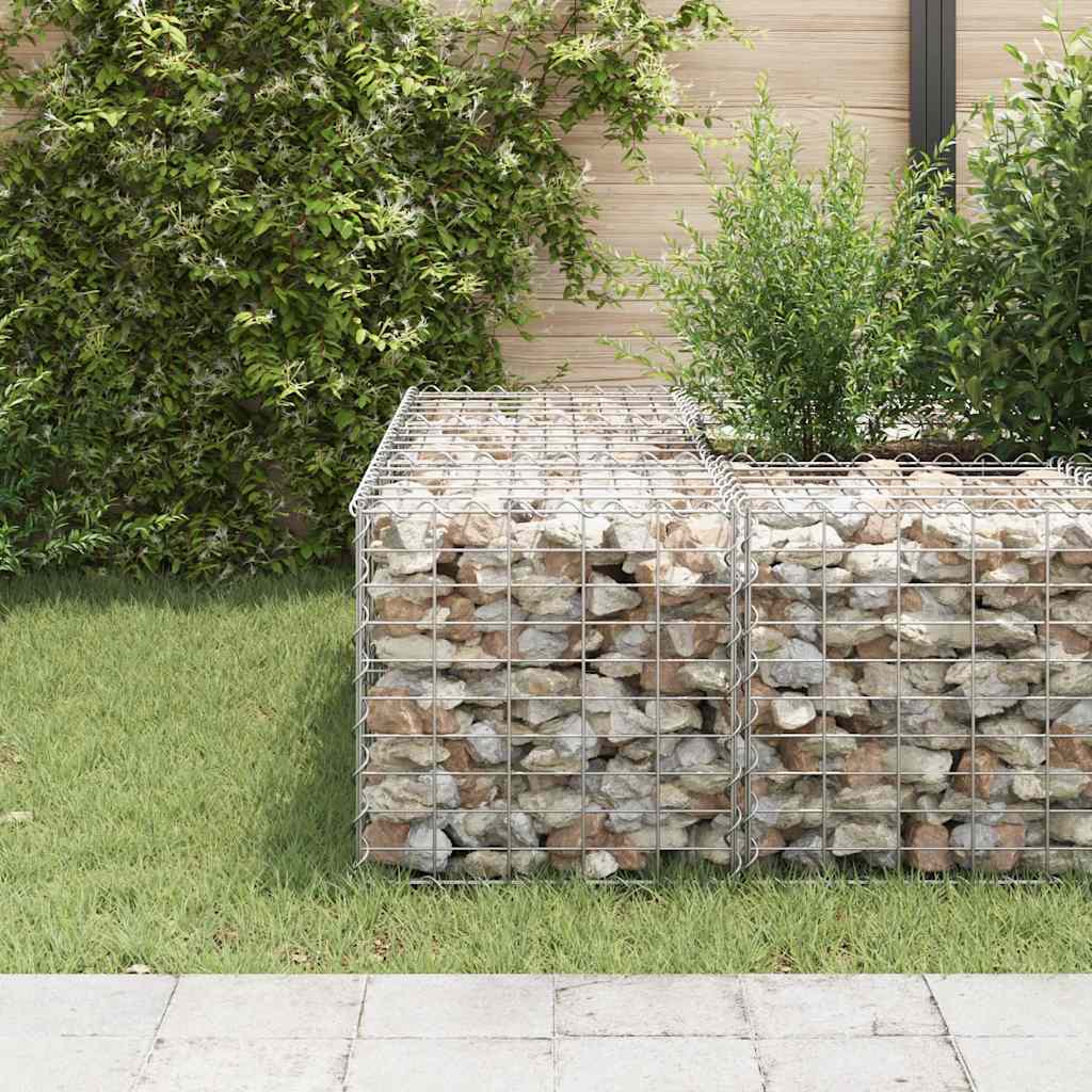 Gabion plantenbak verhoogd kubus 50x50x50 cm staaldraad